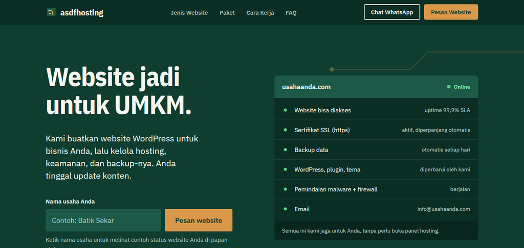 Landing page asdfhosting